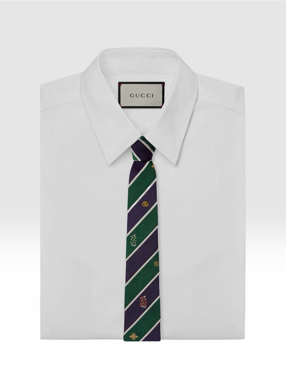 Gucci vintage striped motif logo Tie